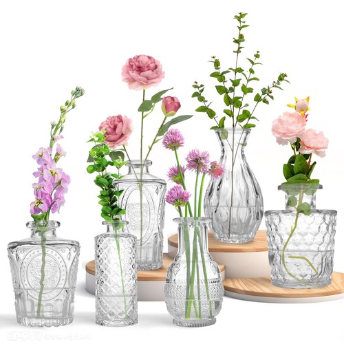 Mini glass bud vases set - mini,