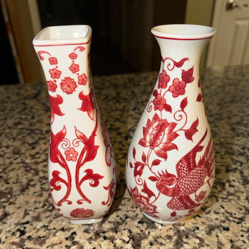 Pair ceramic bud - pair, white